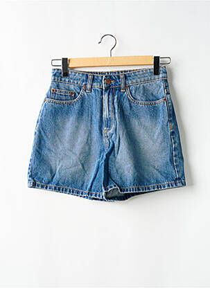 Short fermeture zippée sous rabat boutonné taille haute bleu ROXY femme