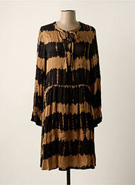 Robe mi-longue manches longues manches longues noir FROGBOX femme