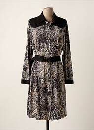 Robe mi-longue manches longues manches longues noir K-DESIGN femme