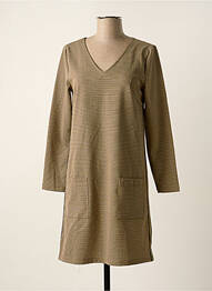 Robe courte manches longues manches longues beige CREAM femme