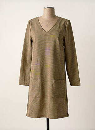 Robe courte manches longues manches longues beige CREAM femme