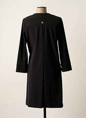 Robe mi-longue manches longues manches longues noir MC PLANET femme