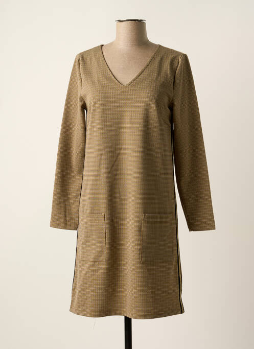 Robe courte manches longues manches longues beige CREAM femme