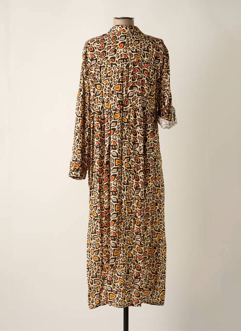 Robe longue beige BISCOTE pour femme