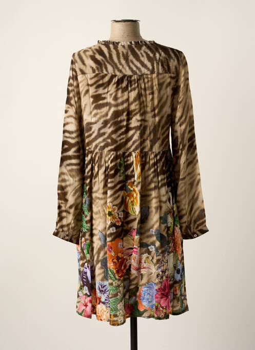 Robe mi-longue marron FROGBOX pour femme