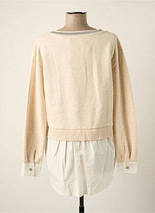 Sweat-shirt stretch manches longues beige CREAM femme