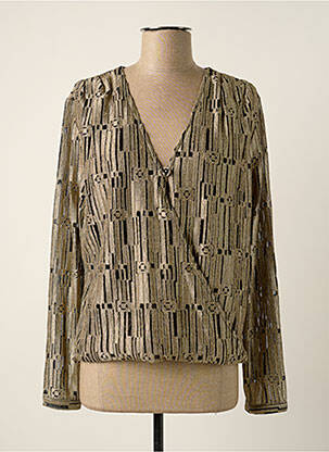 Top stretch manches longues or MISS TIC femme