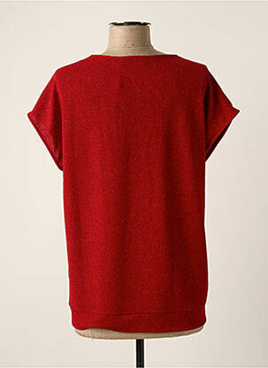 Top stretch manches courtes rouge FERRACHE femme