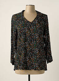 Blouse manches 3/4 manches 3/4 noir POUPEE CHIC femme
