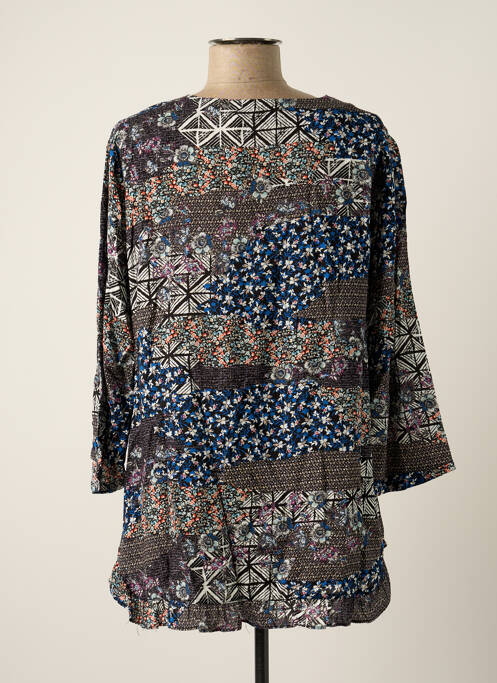 Tunique manches longues imprimé fantaisie bleu POUPEE CHIC femme