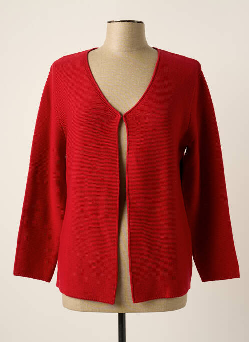 Gilet manches longues rouge GIORGIA pour femme