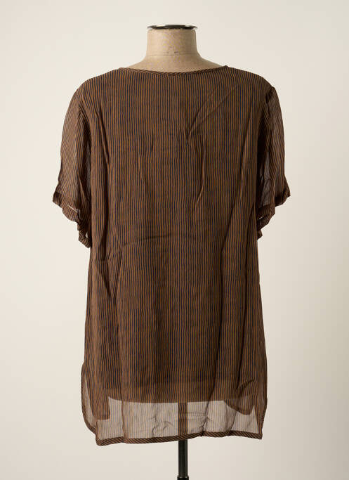 Tunique manches courtes marron NÜ femme