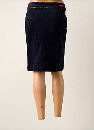 Jupe mi-longue stretch bleu POUPEE CHIC femme