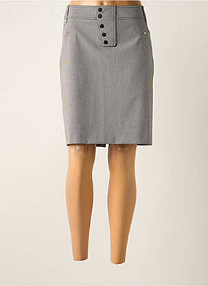 Jupe mi-longue stretch gris EVA KAYAN femme