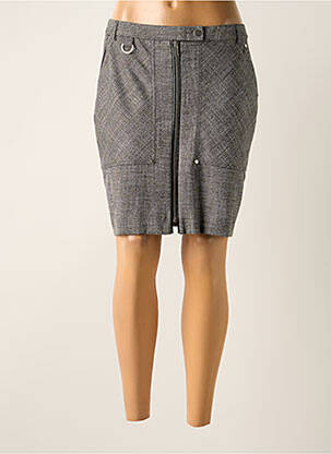 Jupe courte taille à pinces gris EVA KAYAN femme