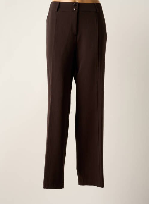 Pantalon droit marron KELLY pour femme