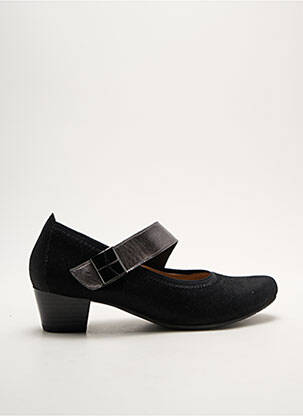 Escarpins tissage satiné talon de 4 à 6cm noir SWEET femme
