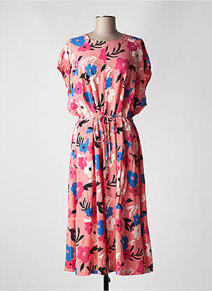 Robe longue manches courtes manches courtes rose RAGWEAR femme