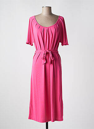 Robe mi-longue manches courtes manches courtes rose RAGWEAR femme