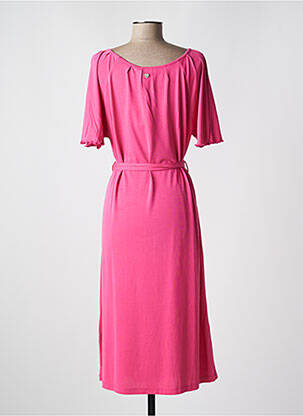 Robe mi-longue manches courtes manches courtes rose RAGWEAR femme