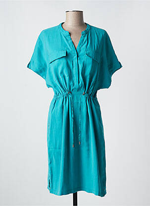 Robe mi-longue coupe évasée manches courtes bleu RAGWEAR femme