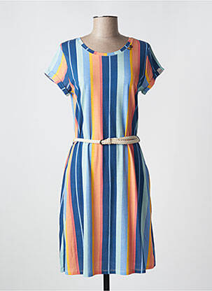 Robe mi-longue manches courtes manches courtes bleu RAGWEAR femme