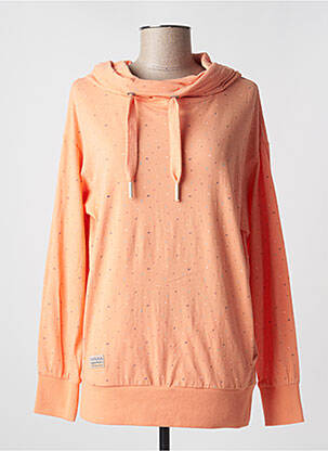 Sweat-shirt à capuche tissage jersey manches longues orange RAGWEAR femme