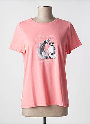 T-shirt coupe droite manches courtes rose RAGWEAR femme