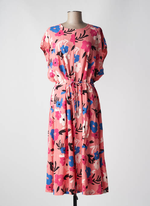 Robe longue manches courtes manches courtes rose RAGWEAR femme