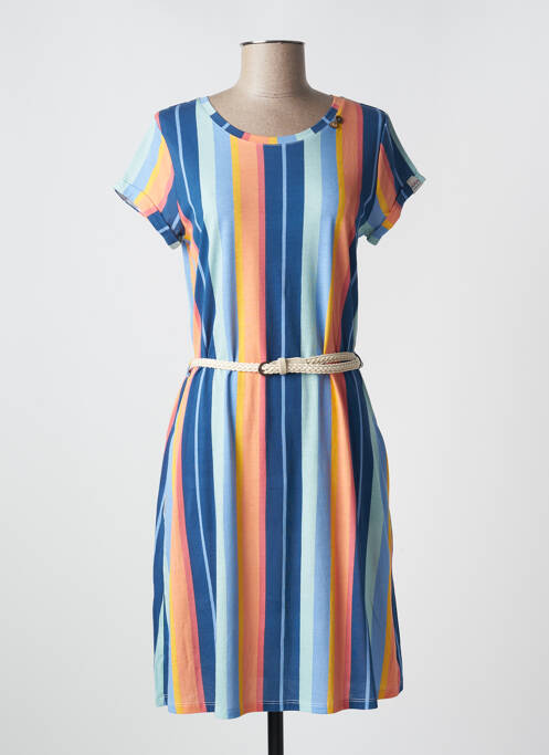 Robe mi-longue manches courtes manches courtes bleu RAGWEAR femme