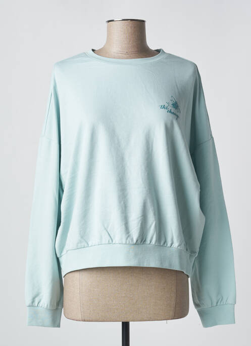Sweat-shirt tissage jersey manches longues bleu RAGWEAR femme