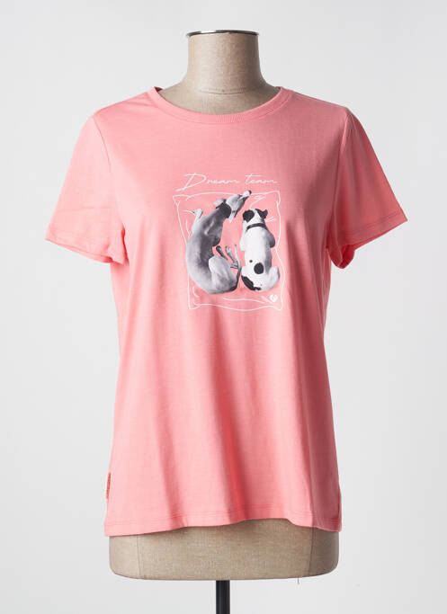 T-shirt coupe droite manches courtes rose RAGWEAR femme
