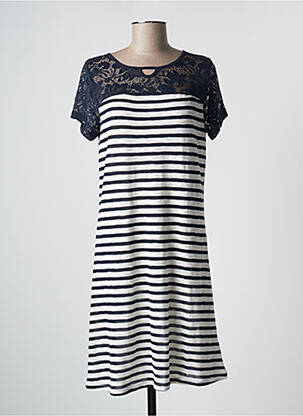 Robe de plage manches courtes bleu YSABEL MORA femme