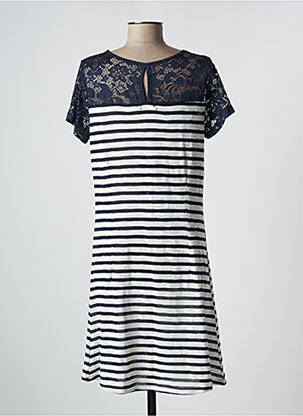 Robe de plage manches courtes bleu YSABEL MORA femme