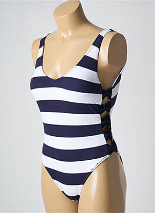 Maillot de bain 1 pièce stretch haut soutien-gorge avec mousse de rembourrage amovible bleu YSABEL MORA femme