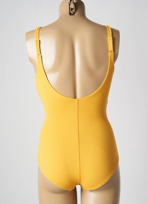 Maillot de bain 1 pièce stretch haut soutien-gorge avec mousse de rembourrage amovible jaune YSABEL MORA femme