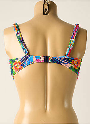 Haut de maillot de bain stretch haut soutien-gorge emboitant bleu YSABEL MORA femme