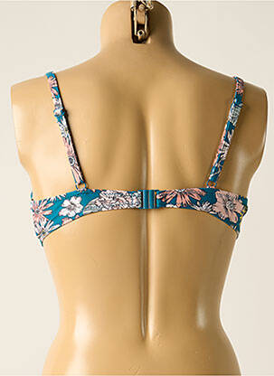 Haut de maillot de bain stretch haut soutien-gorge moulé bleu YSABEL MORA femme