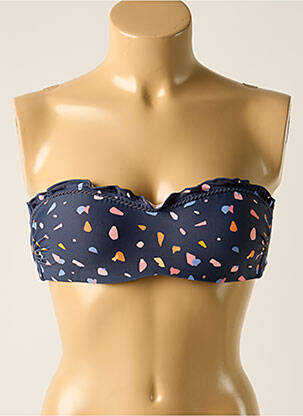 Haut de maillot de bain stretch haut bandeau bleu YSABEL MORA femme