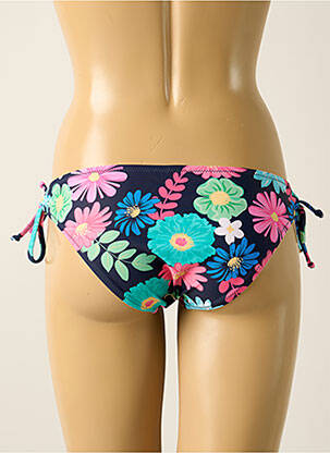 Bas de maillot de bain imprimé fleurs bikini bleu YSABEL MORA femme