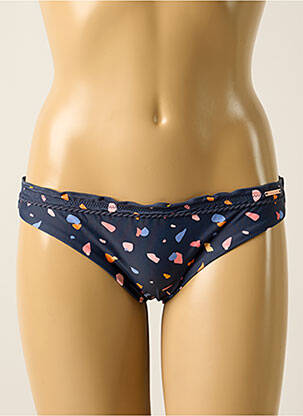 Bas de maillot de bain imprimé fantaisie culotte bleu YSABEL MORA femme