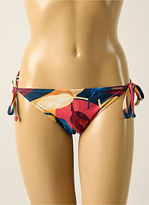 Bas de maillot de bain imprimé tie and dye bikini rouge YSABEL MORA femme