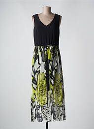 Robe longue imprimé fleurs sans manche noir FRANK LYMAN femme
