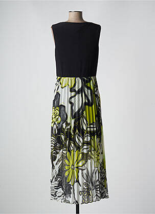 Robe longue imprimé fleurs sans manche noir FRANK LYMAN femme