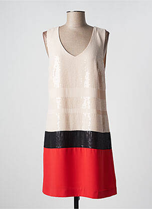 Robe mi-longue sans manche sans manche rose PAUL BRIAL femme