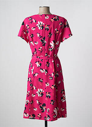 Robe mi-longue imprimé fleurs manches courtes rose GERRY WEBER femme