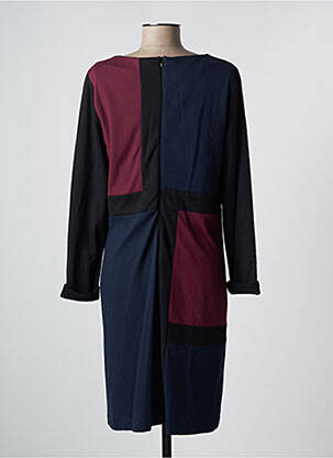 Robe mi-longue manches longues manches longues bleu PAUL BRIAL femme