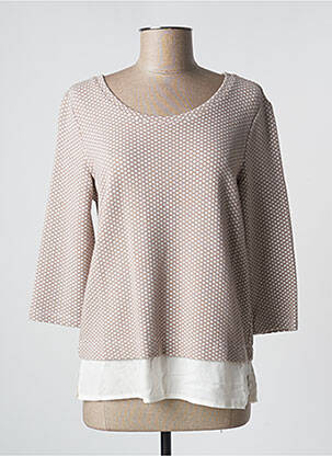 Top stretch manches 3/4 beige TAIFUN femme