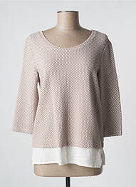 Top tissage jersey manches 3/4 beige TAIFUN femme