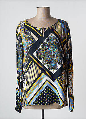 Blouse tissage popeline manches longues bleu BETTY BARCLAY femme